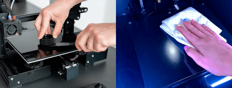 Износ рабочего стола 3D-принтера: царапины, повреждения PEI-поверхности и ухудшение адгезии первого слоя