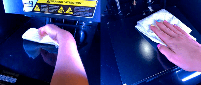 Очистка рабочей поверхности и проверка ремней печатающего устройства