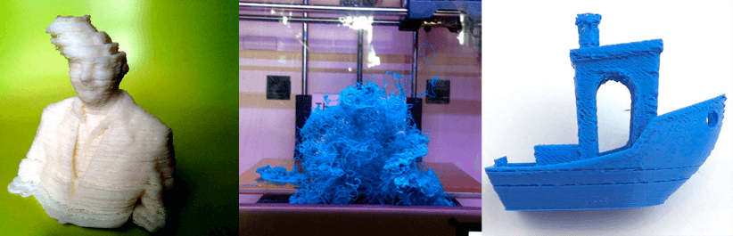 Примеры брака из-за отсутствия профилактики 3Д-принтера